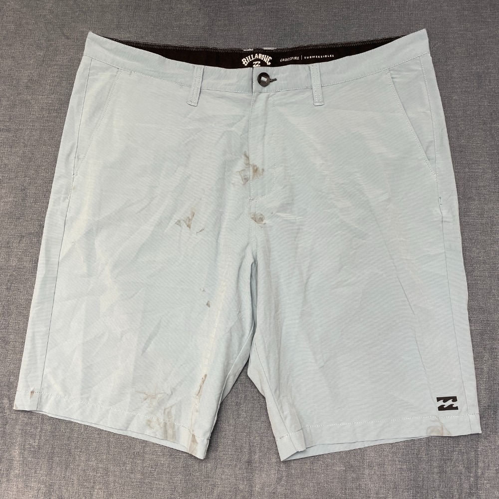 Billabong Crossfire Submersibles Hybrid Shorts Mens 38 Gray Relaxed Fit Zip Fly